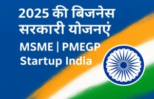 MSME और PMEGP सरकारी योजनाएं 2025, Startup India योजना जानकारी, छोटे व्यवसाय के लिए नई सरकारी स्कीम