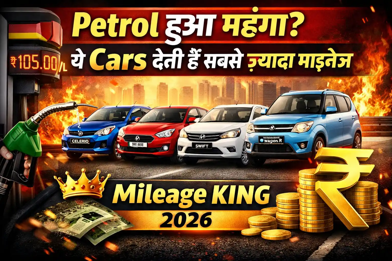 Petrol की बढ़ती कीमतों के बीच भारत की सबसे ज़्यादा माइलेज देने वाली पेट्रोल Cars 2026