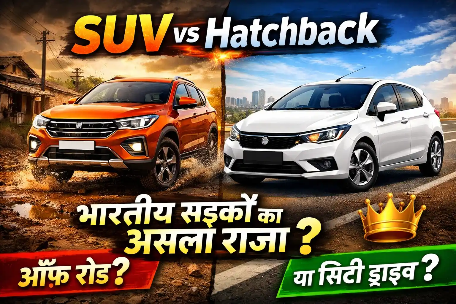 SUV vs Hatchback comparison for Indian roads