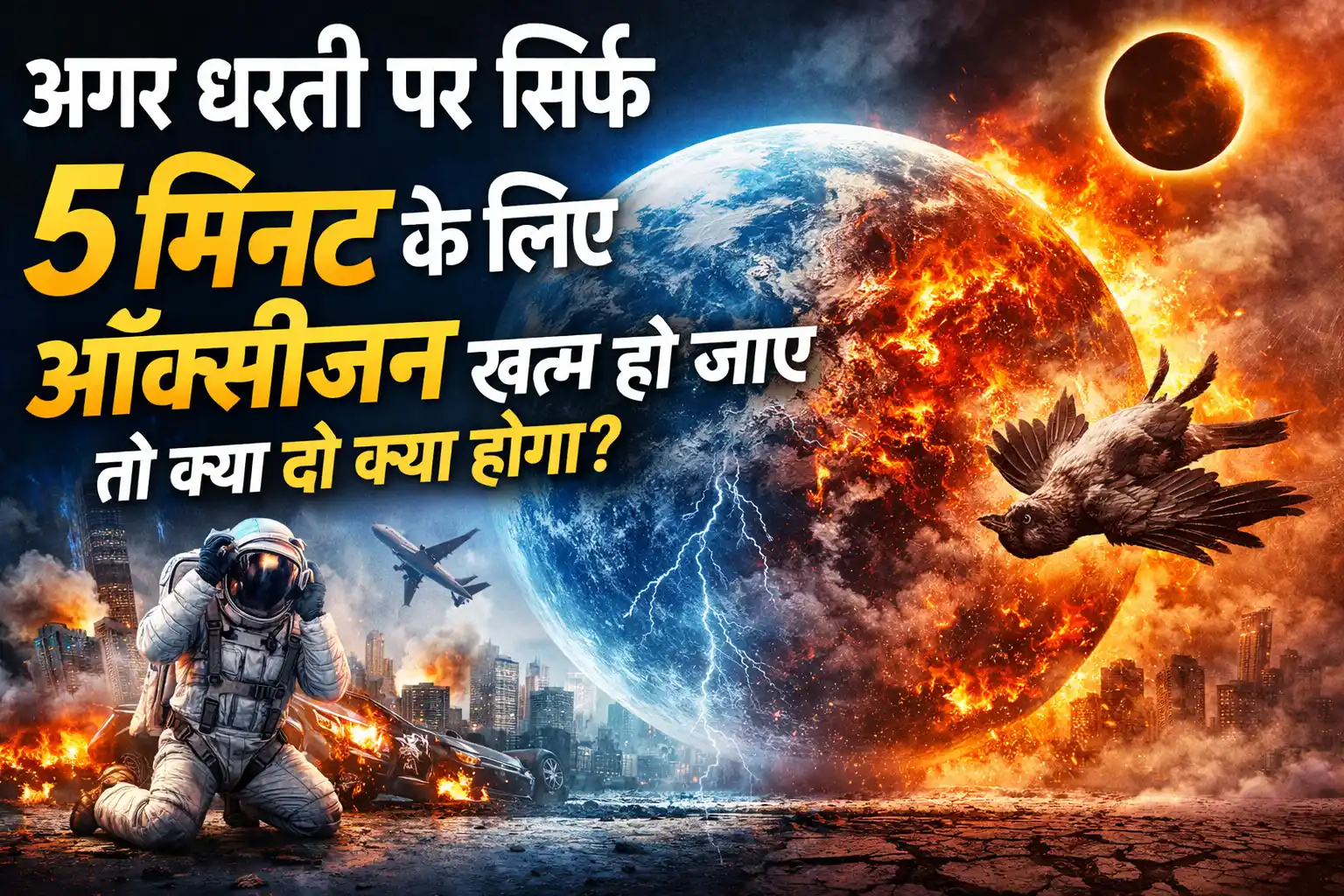 अगर धरती पर 5 मिनट के लिए ऑक्सीजन खत्म हो जाए तो क्या होगा दर्शाता हुआ वैज्ञानिक